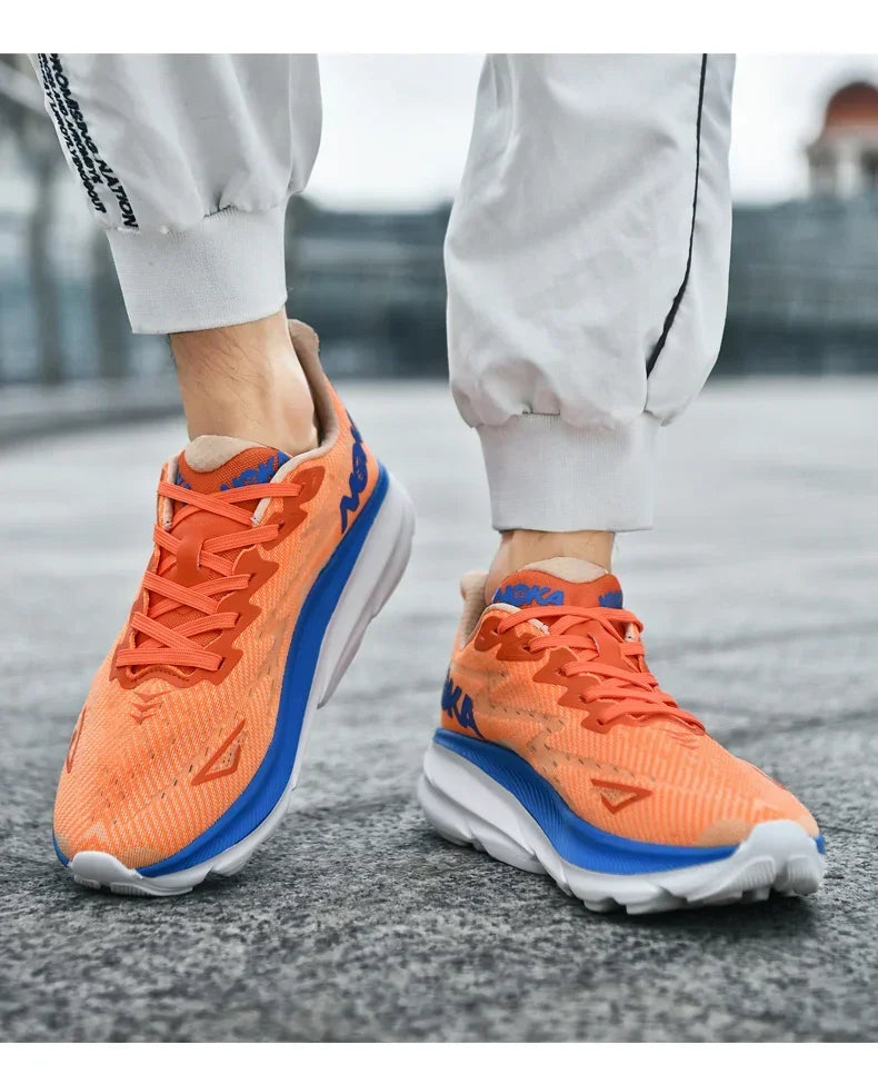 Men's Running Shoes Jogging Cushioning Outdoor Luxury Shoes Trainer Race Breathable Couple Non-Slip Sneakers Mesh Off-road Shoes