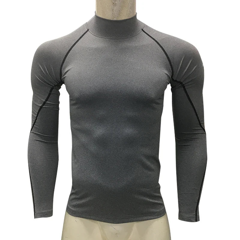 Men Sports Long Sleeve Blouse Shirt Athletic Top Training UPF 50+ UV Protection Rash Guard Black Male Swimming Cycling T-Shirt