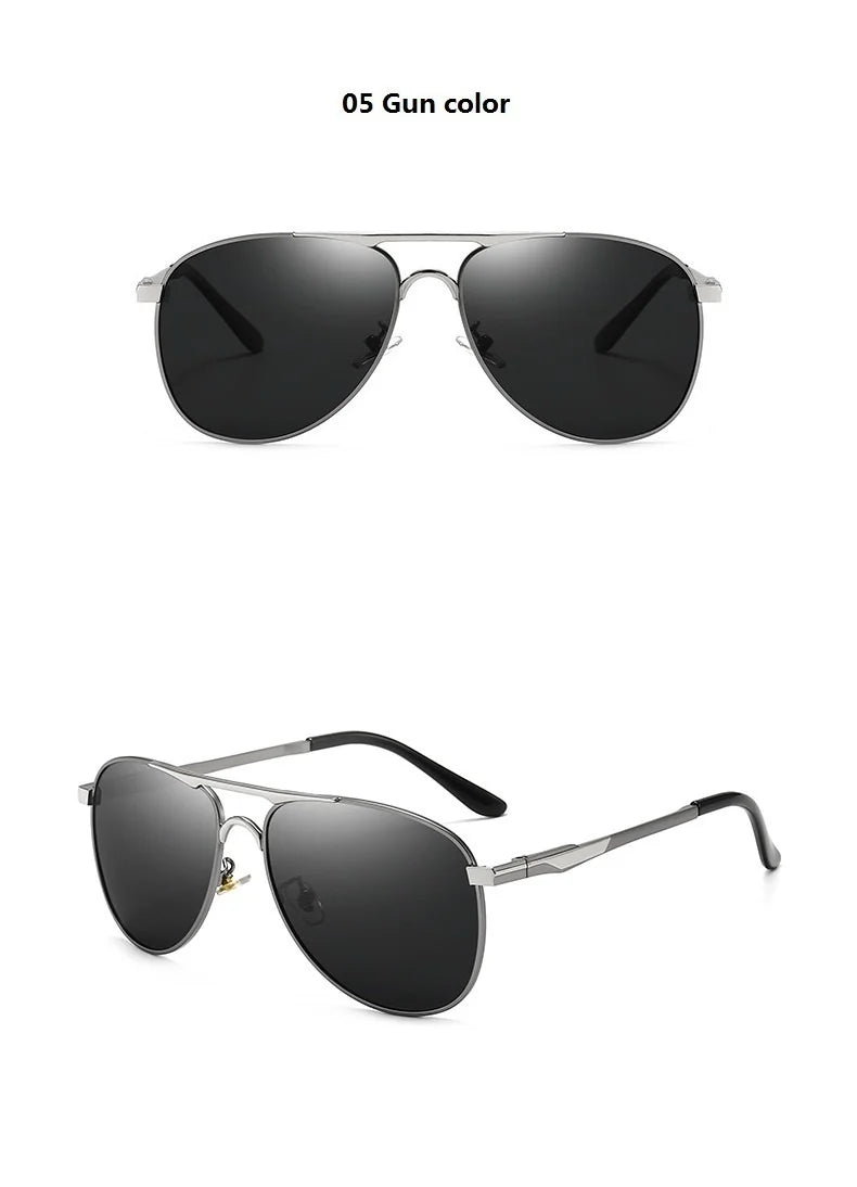 Luxury Pilot Polarized Sunglasses Men Women Driving Fishing Retro Sun Glasses Brand Designer Male Metal Sunglasses For Man UV400