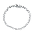 D VVS1 Pear Cut Moissanite Tennis Bracelet Diamond GRA s925 Sterling Silver 18k Dainty Tennis Bracelets for Women Man