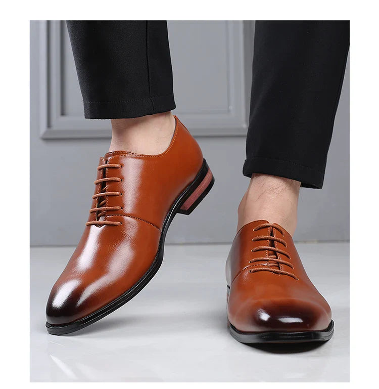 Fashion Business Dress Men Shoes Classic Leather Men's Formal Shoes Comfortable Slip On Dress Shoes Men Oxfords Size 47 48