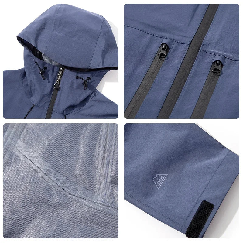 TripleGuard HardShell Sealed Outdoor Waterproof Jacket - Premium Multi-Pocket Heavy-Duty Mountain Utility Workwear Unisex