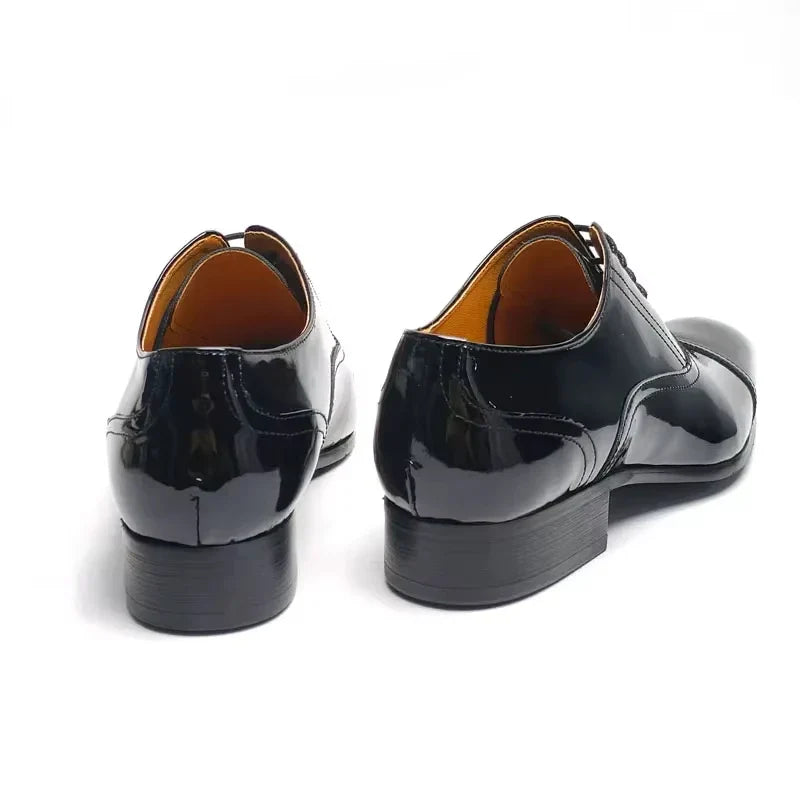 Deluxe Men's Leather Shoes Business office formal leather shoes Oxford Lace-up Classic Fashion cowhide shoes for Men