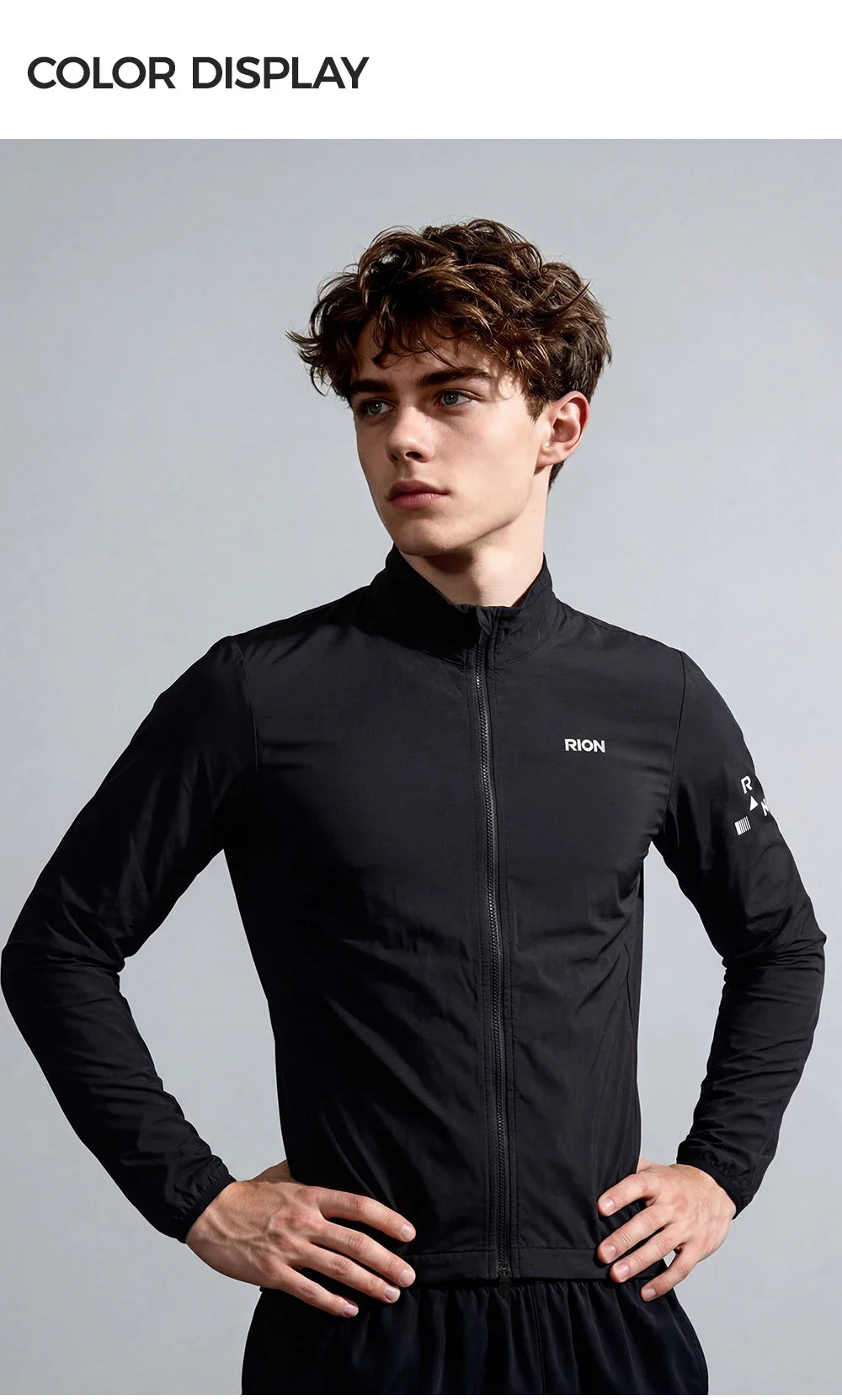 Men Long Sleeve Windbreaker Sports Trench Lightweight Windproof Hiking Fitness Bicycle Coat UPF 50+ Outdoor Outfit Packable
