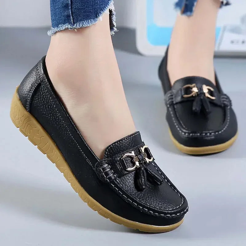 حذاء نسائي سهل الارتداء من اللوفر لباليرينا حذاء موكاسين نسائي أحذية رياضية كاجوال Zapatos Mujer أحذية مسطحة للنساء أحذية كاجوال