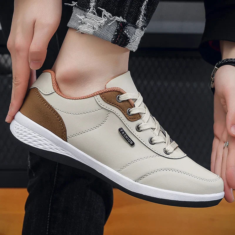 Men Shoes Spring Autumn Waterproof Walking Sneakers Leisure Male Leather Sports Shoes Non-Slip Footwear Tennis for Men