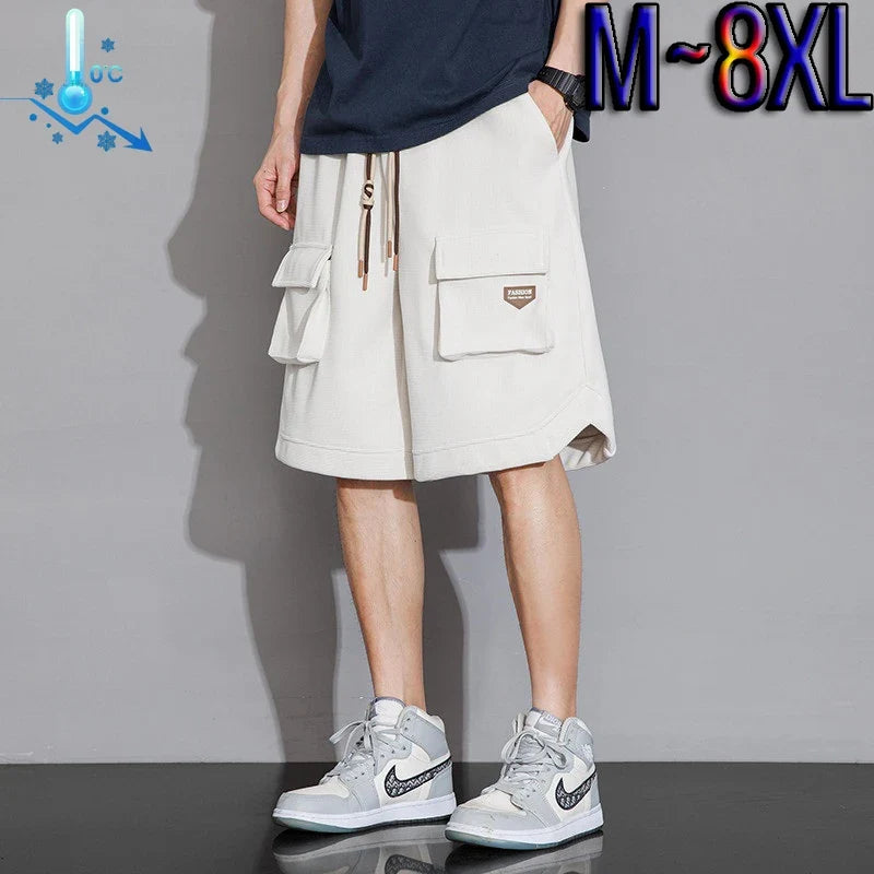 2024 Mens Shorts Summer Knee Length Casual Bermuda Male Y2k Sport Basketball Loose Cool Oversize Big Size Fashion Breeches Black