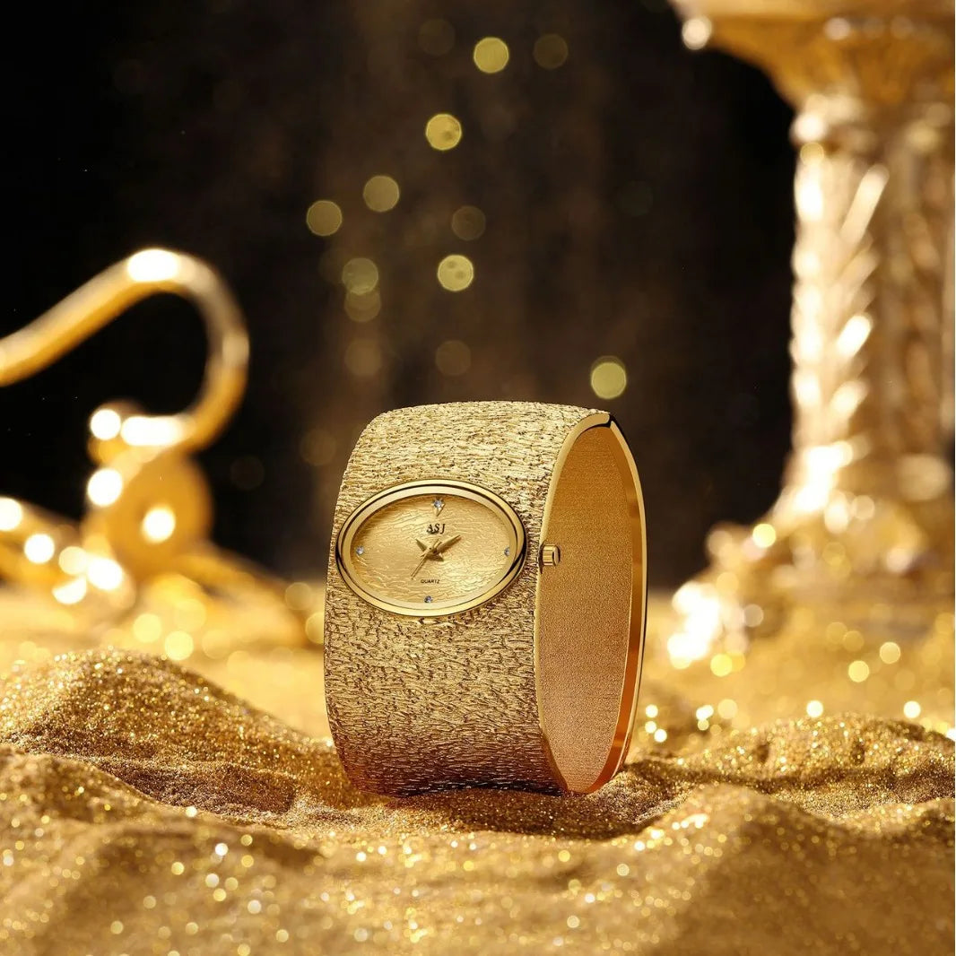 Women's Bracelet Watch reloj mujer Gold Luxury Bark Pattern Simple watch for women relojes para damas