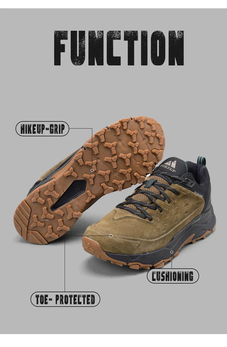 Hiking Shoes for Men Outdoor Sports Camping Hunting Walking Shoe Suede Genuine Leather Breathable Sneaker Non-slip