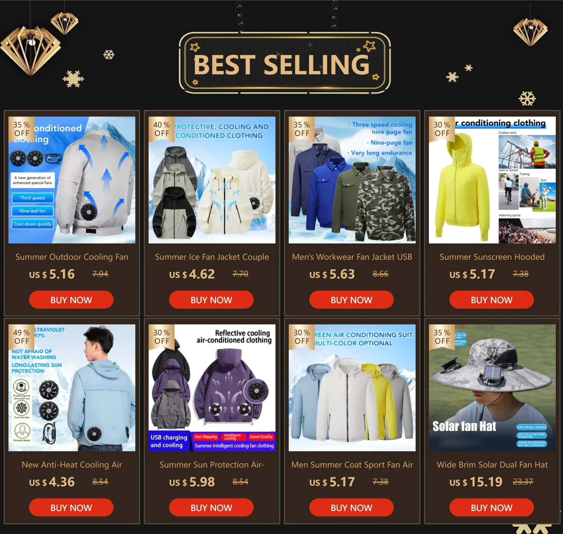 Summer Cooling Jacket Four Hole Fan Clothing Men USB Refrigeration Air Conditioning Clothes Outdoor Labor Protection Workwear