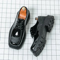 Men's Leather Oxford Derby Loafers – Formal Dress Shoes for Office & Events