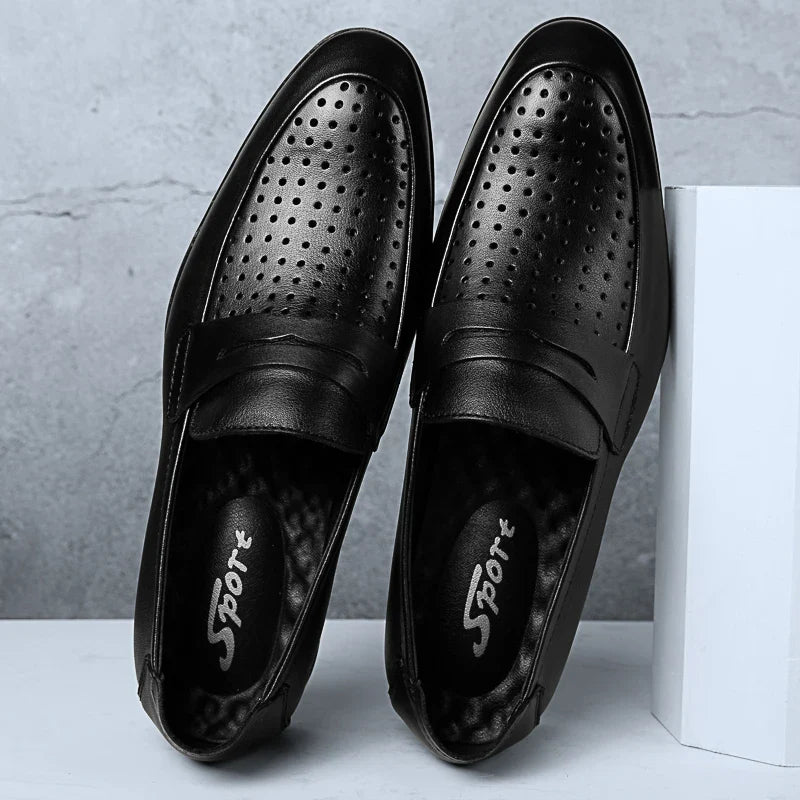 Italy Luxury Brand Fashion Men Casual Shoes Loafer Shoes Men Genuine Leather Slip-on Formal Shoes Moccasins Handmade Man Shoes