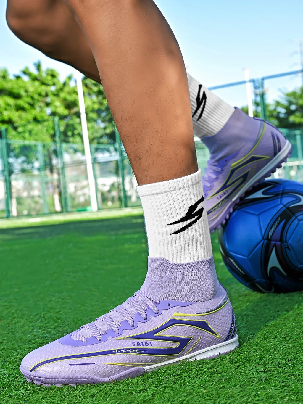 Breathable TF Turf Soccer cleats PU Fabric Composite Upper Rubber Anti-slip Sole Cost-effective Men Women Kids Footwear