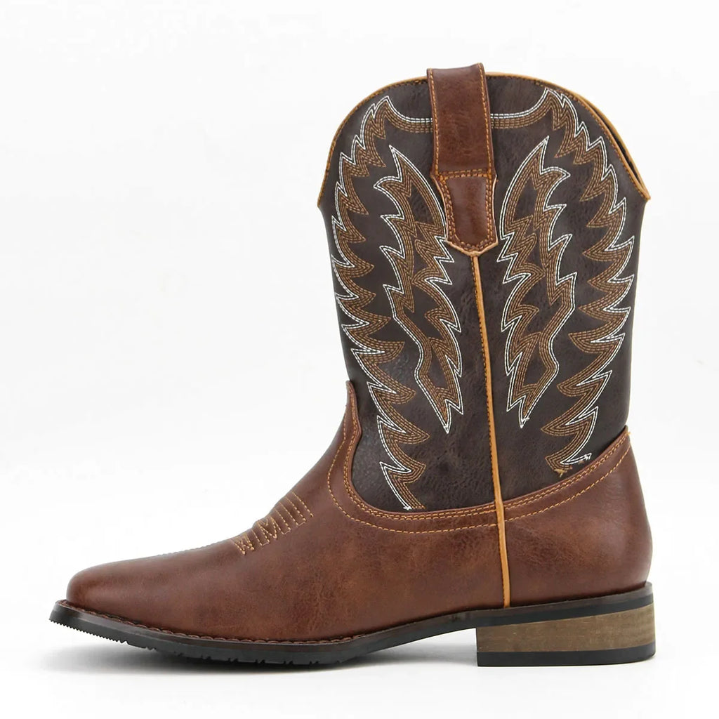 Men's Desert Cowboy Boots Stylish Phoenix Embroidered Western Boots