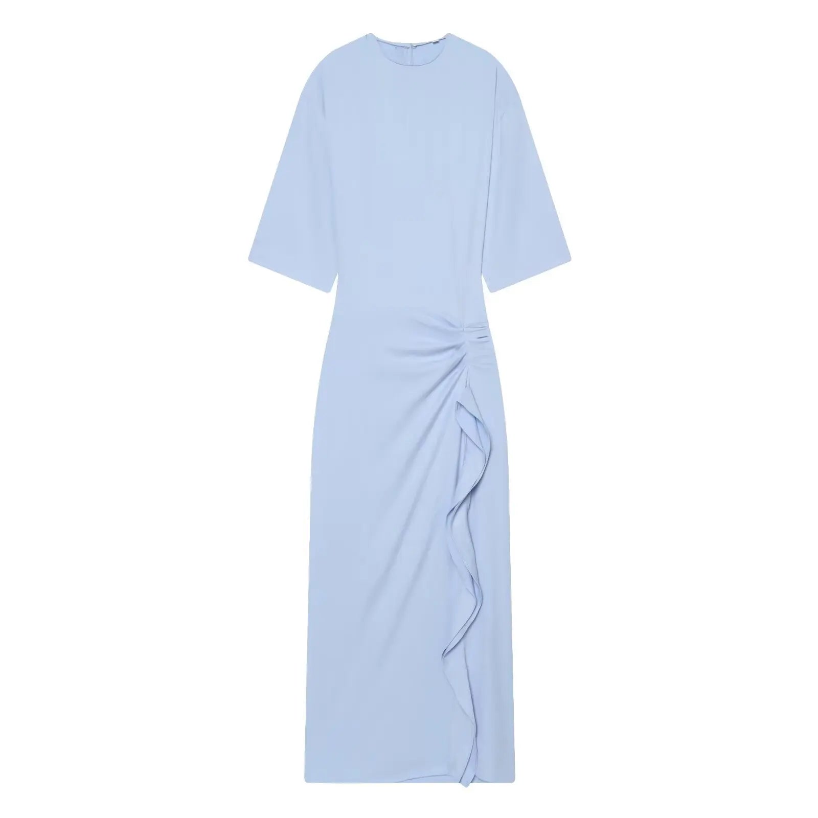 Women's Dress New Pleated Slit Midi Dress Spring Sexy Elegant Women's Long Dress