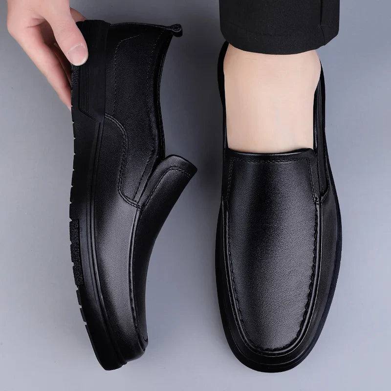 Genuine Leather Men Loafers Handmade Mens Casual Shoes Business Dress Flats Breathable Moccasins Luxury Brand Man Driving Shoes