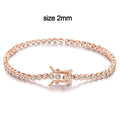 2mm Moissanite Tennis Bracelet for Woman Men Hip Hop Chain with GRA 100% Sterling Sliver 18k White Gold Plated Bracelet