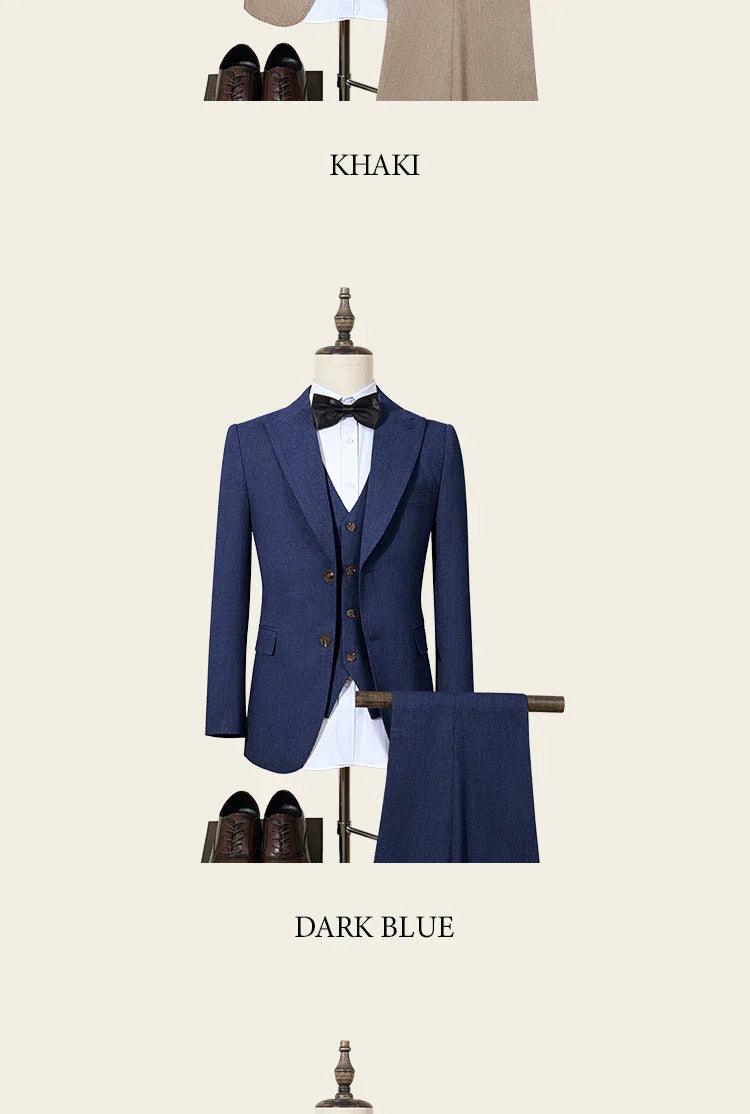 New 2 buttons on suit modern design mens office wear blazer coustime homme luxe Bead edge craftsmanship