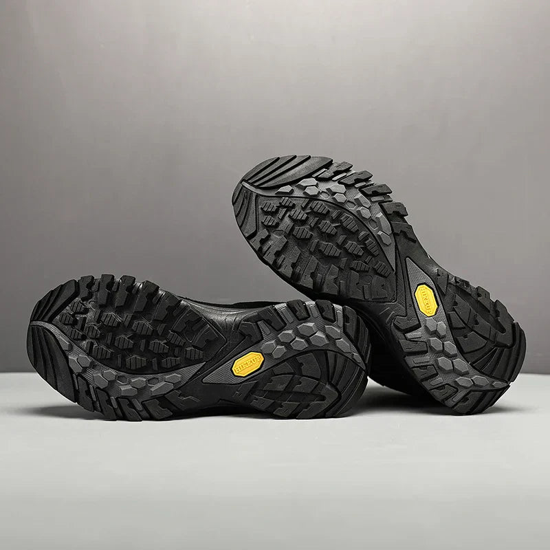 High-Top Men Hiking Boot Winter Outdoor Shoes Lace-Up Non-slip Sports Casual Trekking Boots Man Suede Warm Shoes