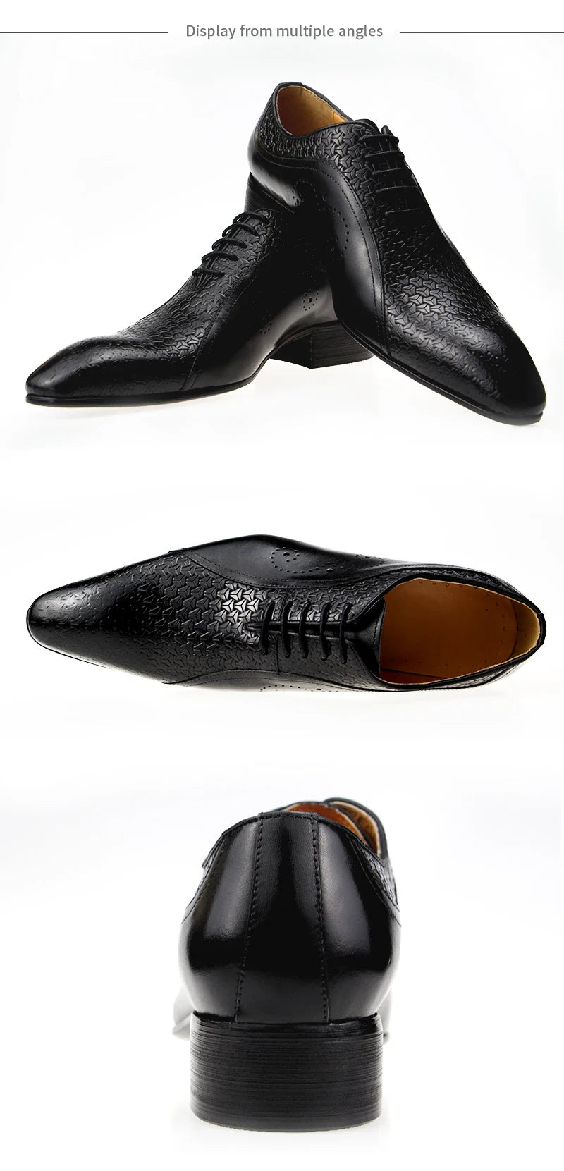 High Quality Formal Genuine Leather Shoes Men's Evening Wedding Comfortable Footwear Side Carving Shoes Black Brown Brogue