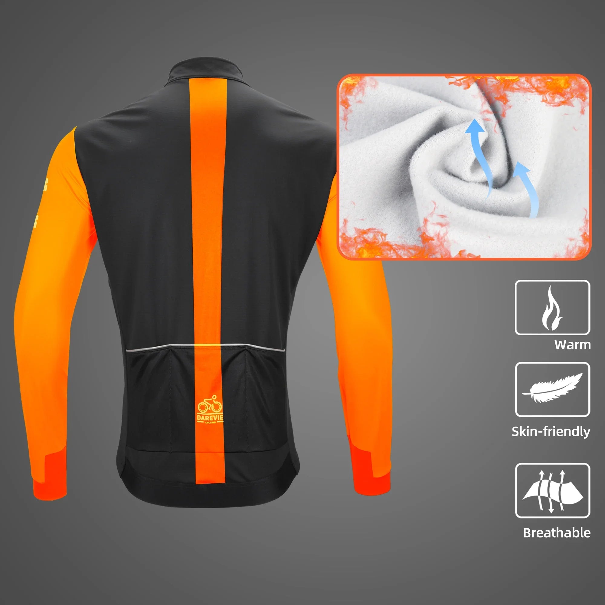 Cycling Men's Jacket Windproof Fleece Pro Cycling Jackets Long Sleeve Warm Soft Brushed Pro Breathable Bicycle Clothing