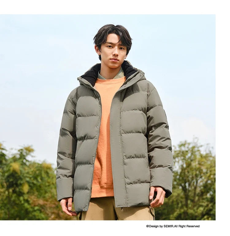 Down Jacket Men 2026 Winter New Hooded Mid-Length Thick Versatile Coat