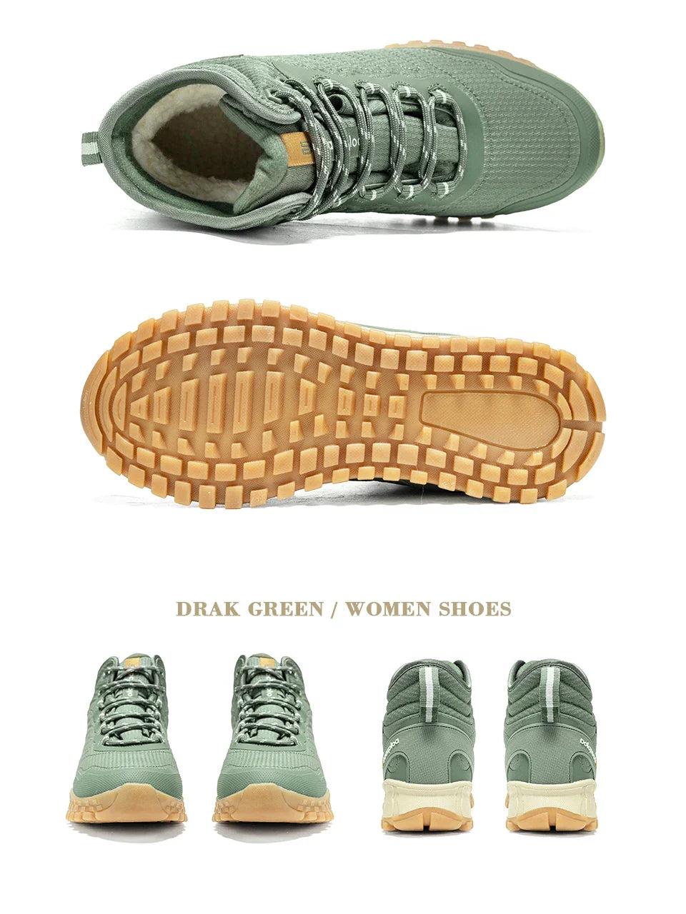 Winter Women Sneakers Plush Warm Snow Boots Non-Slip Waterproof Shoes Women Outdoor Boots Walking Shoes