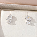 pass test 3CTTW Pear Cut All Moissanite Stud Earrings for Women Sparkling Diamond Wedding Jewelry 925 Sterling Silver