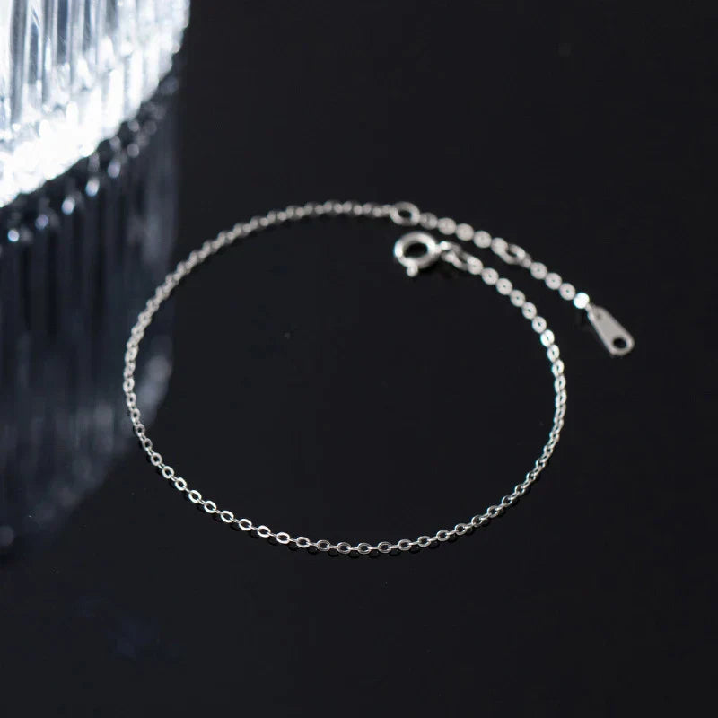 Minimalism Classic Gold Color Bracelet 100% 925 Sterling Silver Link Chain Cute Bracelets For Women Fine Jewelry Gifts