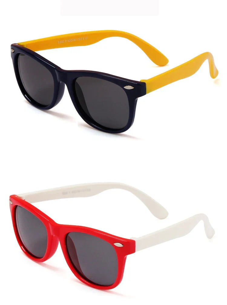 Classic Kids Silicone Sunglasses UV400 Eyewear for Boys Girls TR90 Goggles Children Sunglasses UV Protection Kids Eyewear