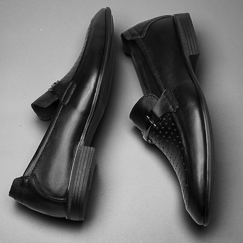 Italy Luxury Brand Fashion Men Casual Shoes Loafer Shoes Men Genuine Leather Slip-on Formal Shoes Moccasins Handmade Man Shoes