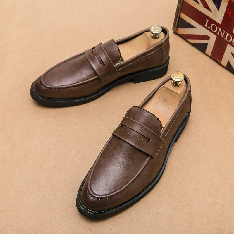 Black Men Loafers Soft Moccasins High Quality Spring Autumn Genuine Leather Shoes Men Business Office Dress Shoes Zapatos