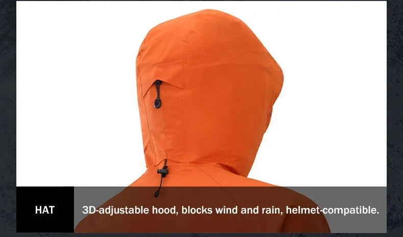 Mont-X Hard Shell Jacket GTX Rainstorm Waterproof Hooded Coats Outdoor Professional Mountaineering Jackets KG2441135