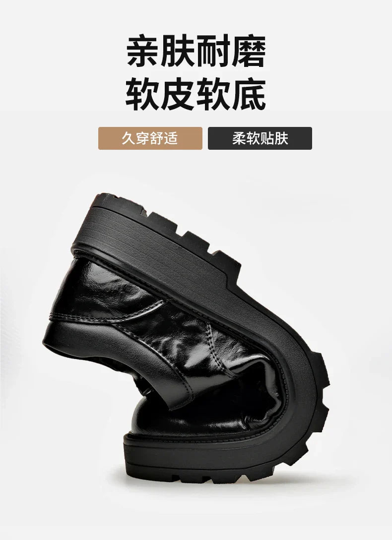 Men Comfortable Leather Work Shoes for Long Standing
