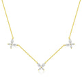 18K Plated Marquise Cut Moissanite Necklace Pendant for Women Girls Gift Lab Diamond Chain 925 Sterling Silver Jewelry
