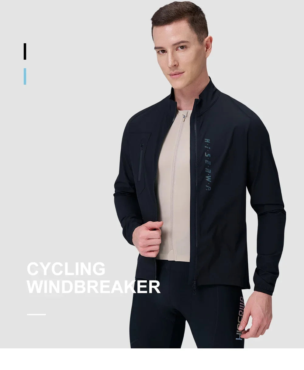Men Cycling Jacket Lightweight Breathable Anti-UV Cycling Windbreaker High Quality MTB Road Bike Jersey 2-Way Zipper