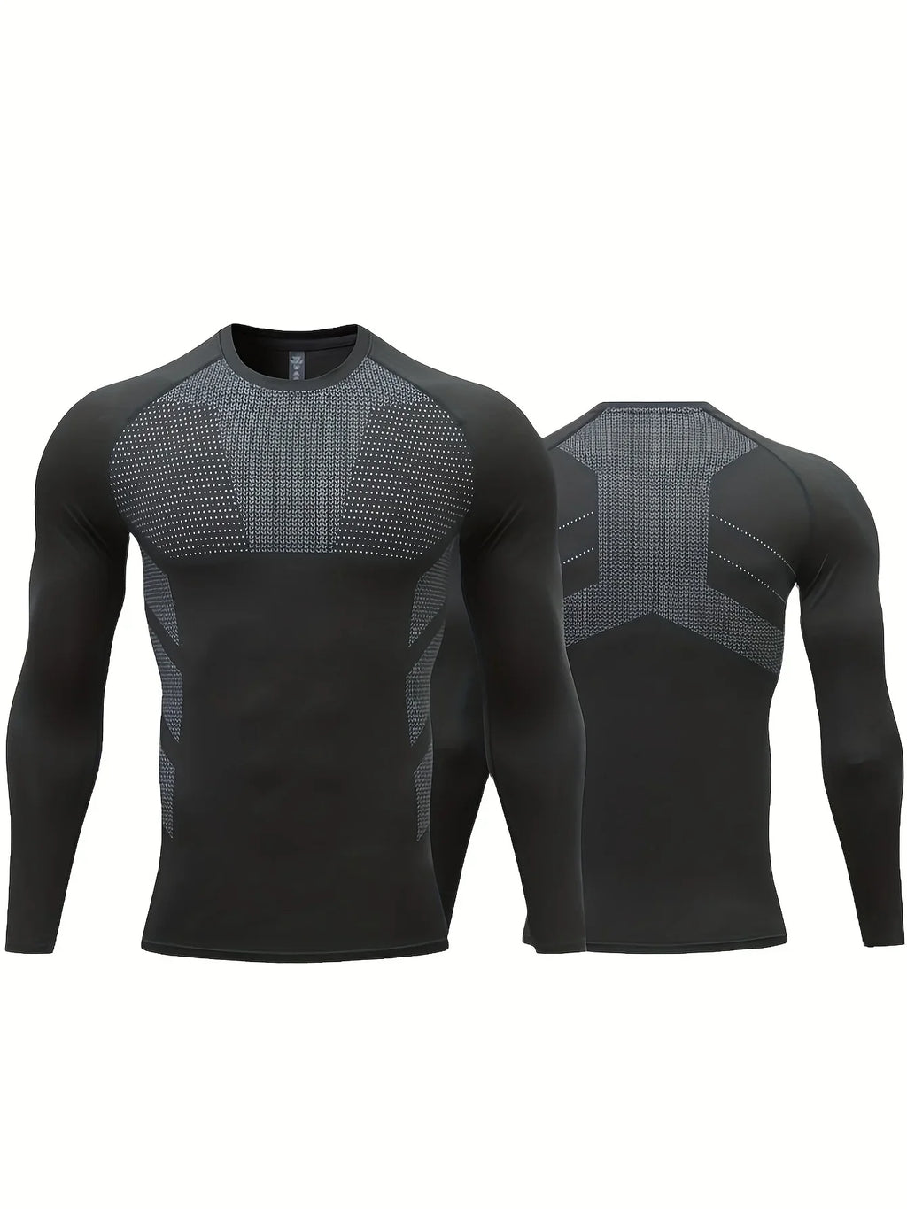 Men's Athletic Quick-Dry Long Sleeve Tee - High-Stretch, Durable & Versatile Sportswear for Training and Casual Wear
