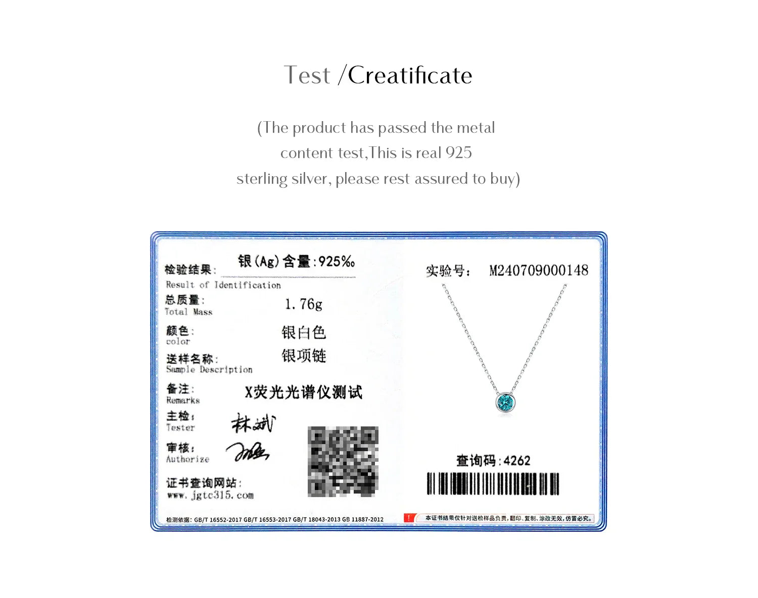 925 Sterling Silver Teal Round Zirconia Pendant Necklace White Gold Plated Neck Link Chain For Women Party Jewelry Gift