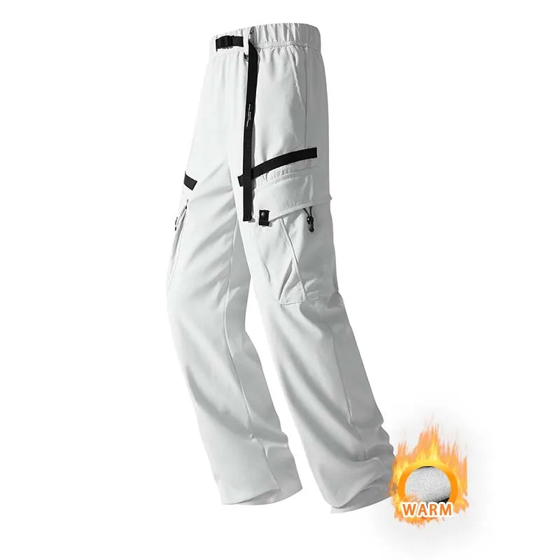 Winter Three-Tn-One Down Hiking Pants Men Windproof Waterproof Antifouling 90 White Duck Down Removable Liner Outdoor Sport Pant