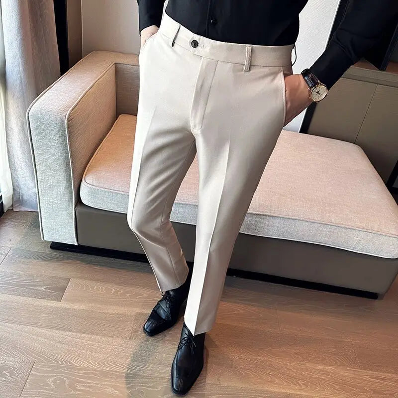 ( Vest + Pants) Men's Double-breasted Suit Vest 2 Pieces Set High Quality Business Casual Fashion Groom Wedding Dress Vest Sets