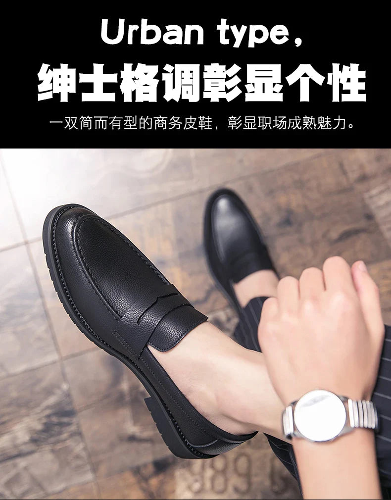 Men's Dress Shoes Formal Office Leather Brogues Shoes Male High Quality Casual Business Shoes Men Social Leather Loafers For Man