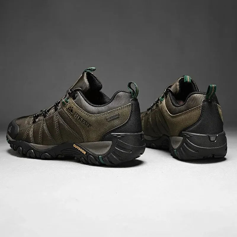 Four-Season Men's Hiking Shoes Outdoor Sports Genuine Leather Wear-Resistant Climbing Shoes Rubber Sole Trekking Sneaker