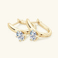 Real D Color 1CT 6.5mm Moissanite Hoop Earrings for Women S925 Silver Earring Small Ear Buckle Party Fine Jewelry Wholesale