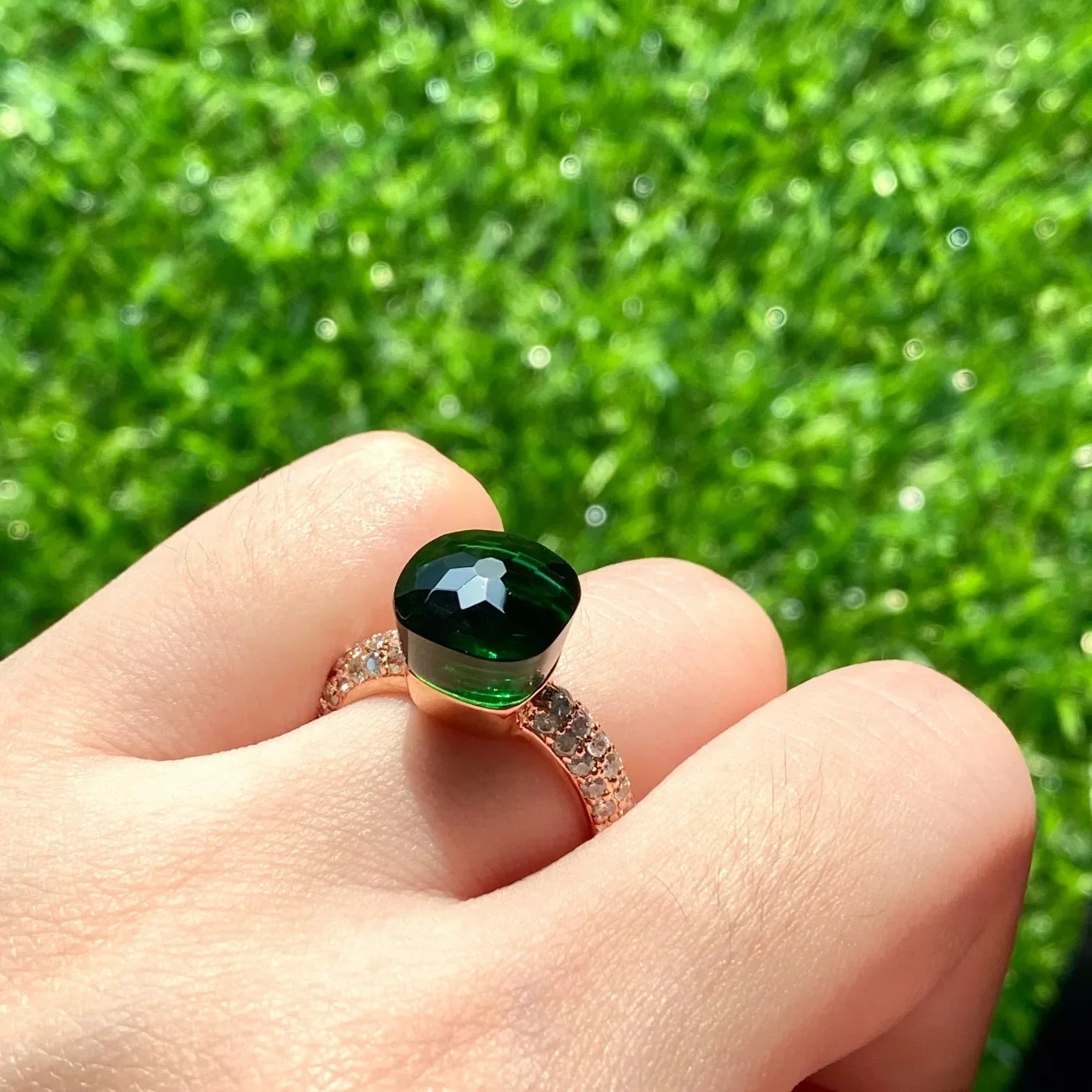 Hot Sale Elegant Candy Color Rose Gold Plated Ring Women Sparkling Zircon Crystal Fashion Jewelry Gift 28 Shades Birthday Gift