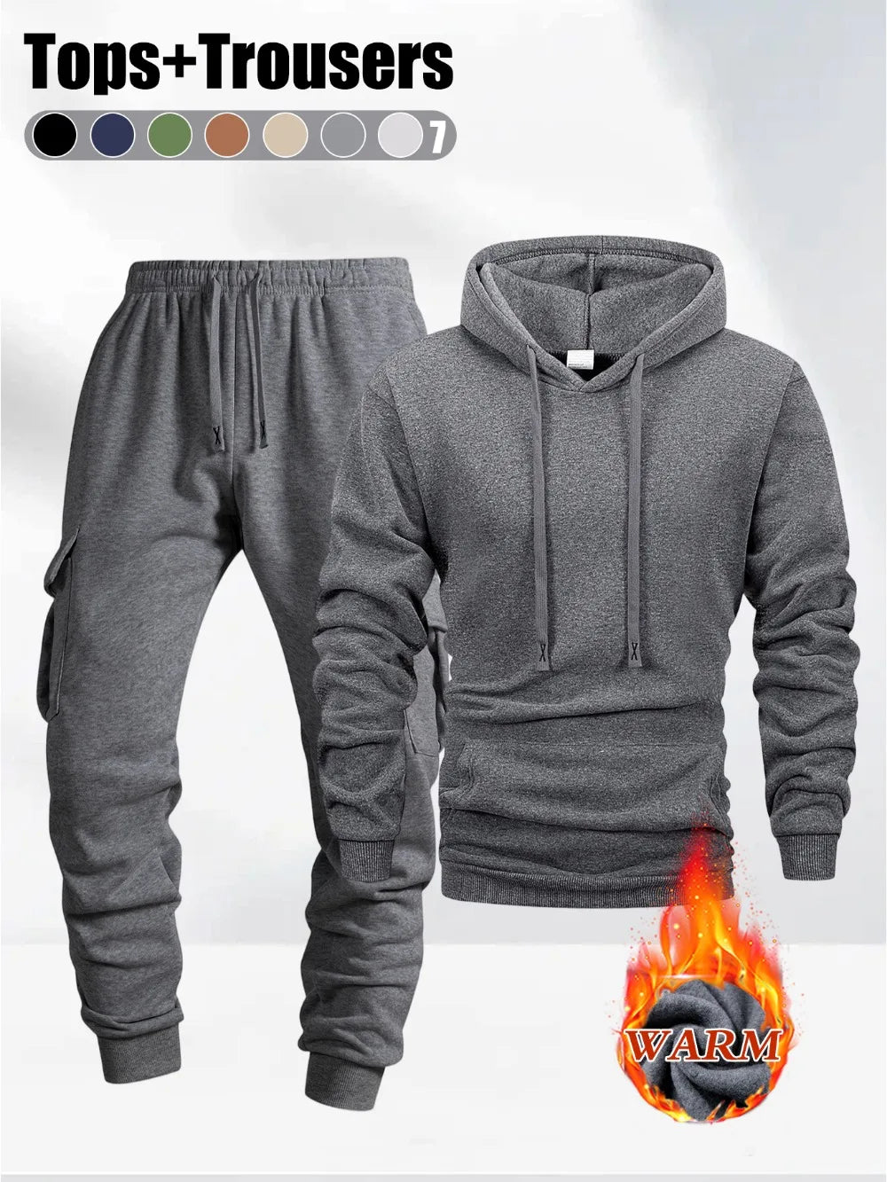 2025 Autumn/Winter Men's jogging Fitness sportswear Set Fashionable Casual Long-sleeved Sweatshirt + Casual Pants 2-piece Sets