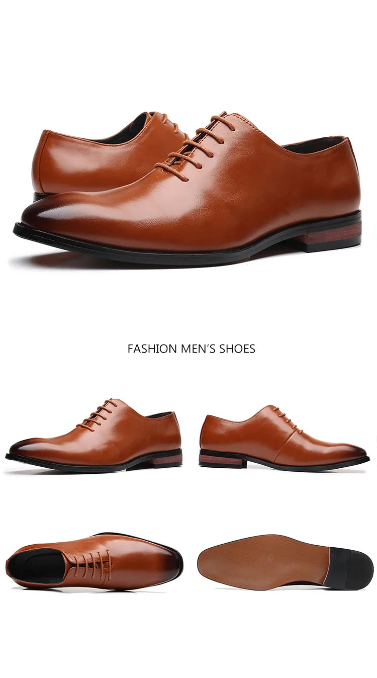 Fashion Business Dress Men Shoes Classic Leather Men's Formal Shoes Comfortable Slip On Dress Shoes Men Oxfords Size 47 48