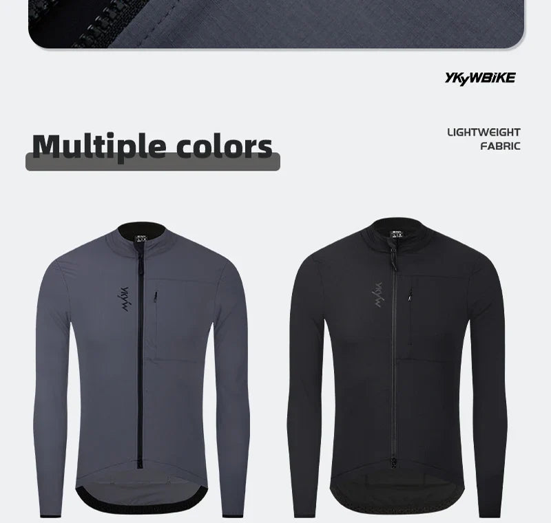 Men's Cycling Jacket 10-20°C Waterproof Windproof Bicycle Windbreaker Warmth Fleece Road Bike Jacket Cycling Clothing