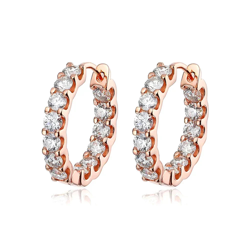 2.6ct D Color Moissanite Earring 925 Sterling Sliver Plated White Gold Hoop Earring for Women Wedding Party Jewelry
