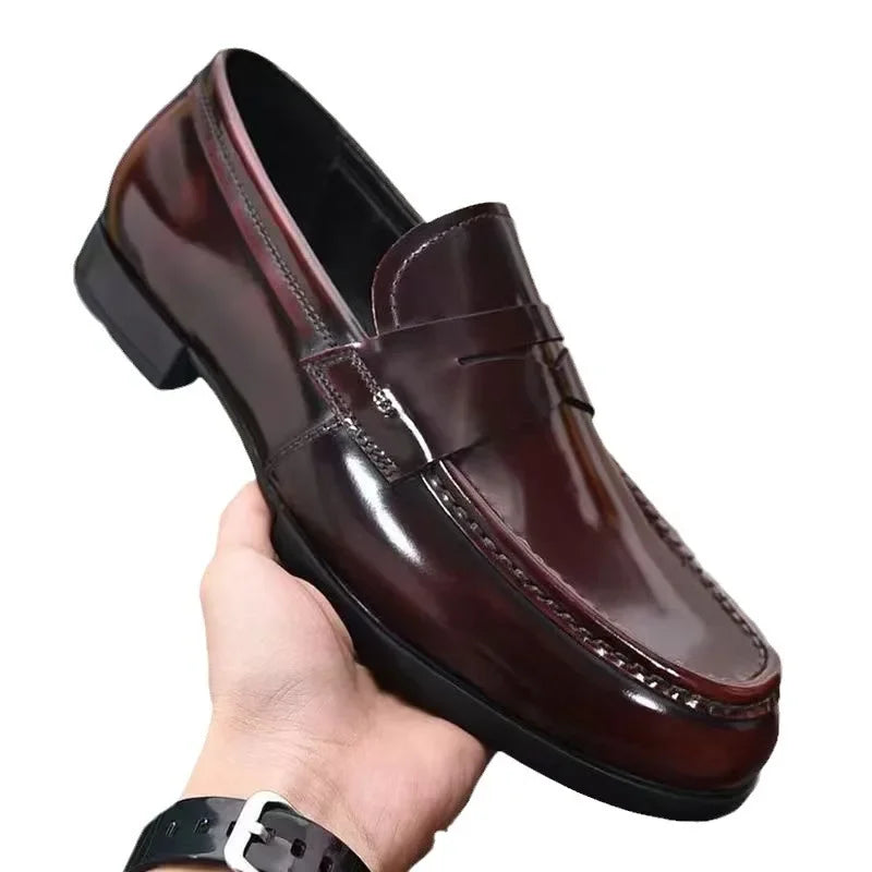 Men’s Premium Leather Slip-On Loafers – Comfortable Business & Casual Dress Shoes