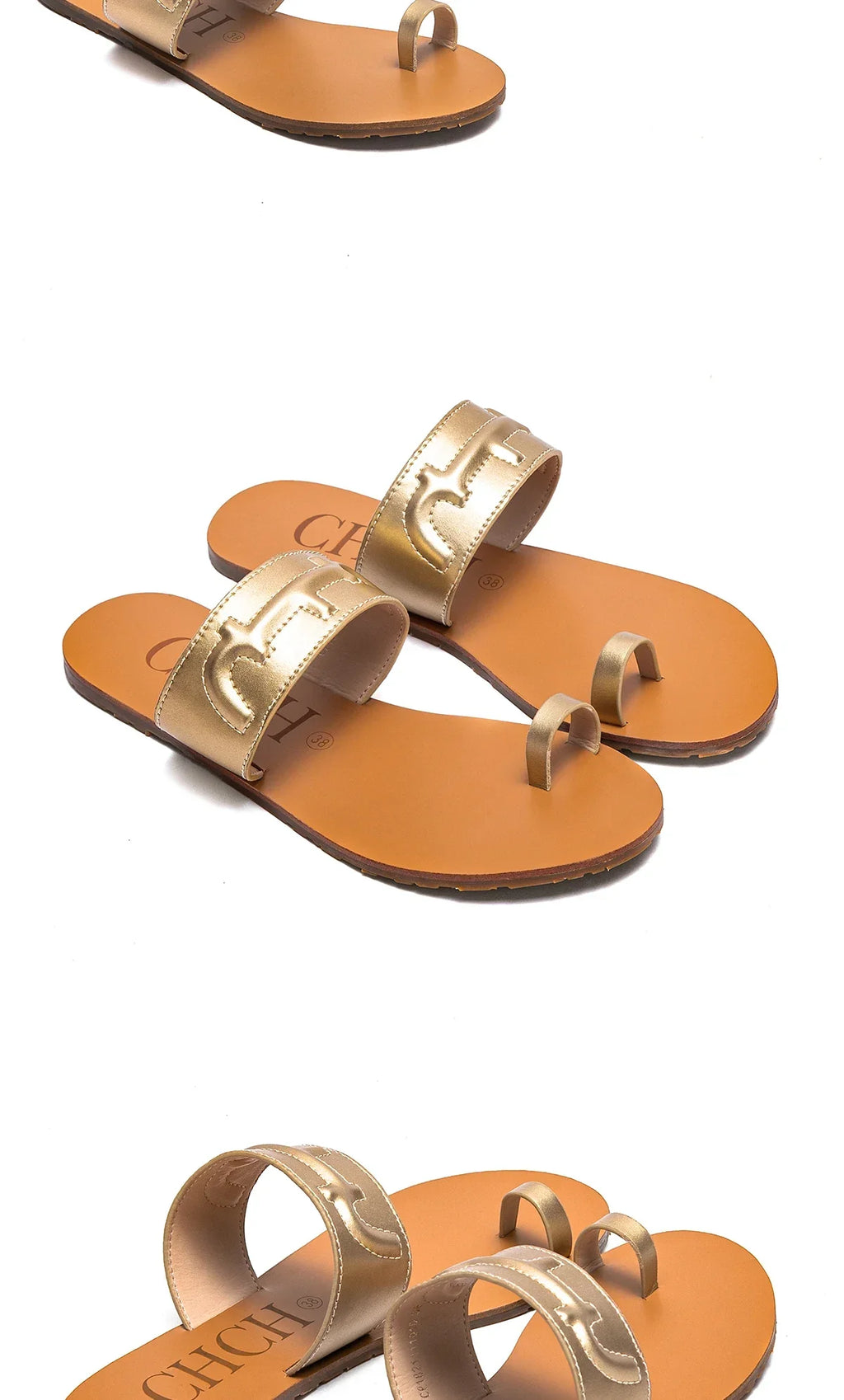 Women's Slippers For Spring/Summer 2026 New Women's Flat Beach Sandals